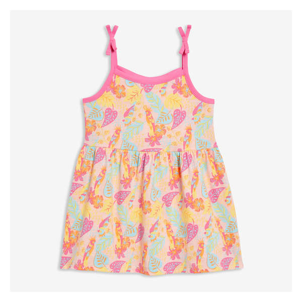 Baby Girls' Printed Dress - Light Pink