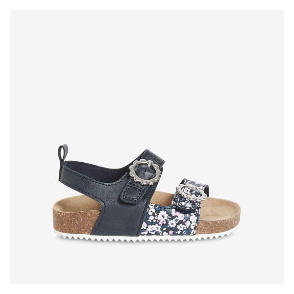 Baby Girls' Buckle Sandals - Navy