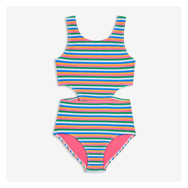 Girls' Cut-Out Swimsuit - Green