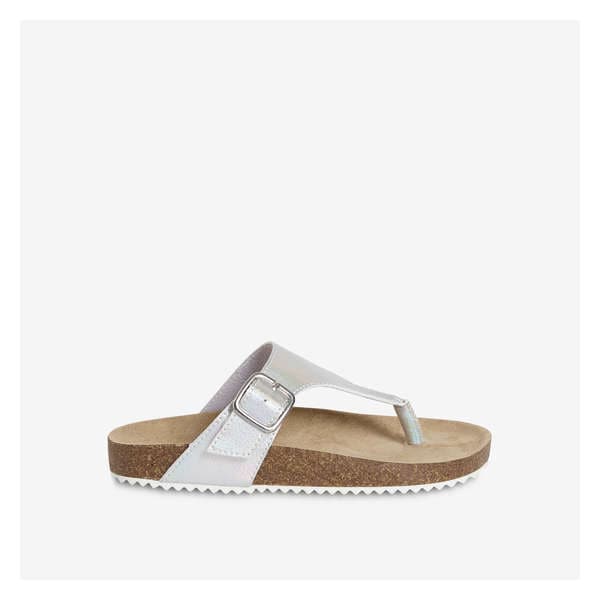 Kid Girls' Buckle Sandals - Silver