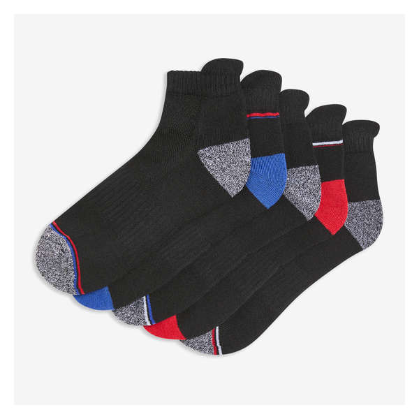 Men's 5 Pack Low-Cut Socks - Black