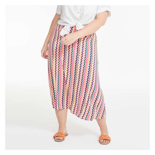 Women+ Wide Waist Skirt - Print 1