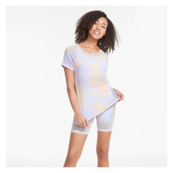 Mesh Panel Active Tee - Powder Blue