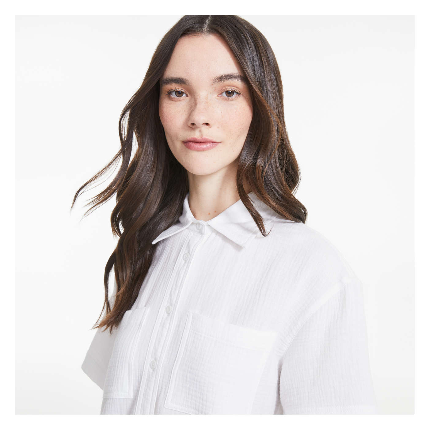 Gauze Shirt in White from Joe Fresh