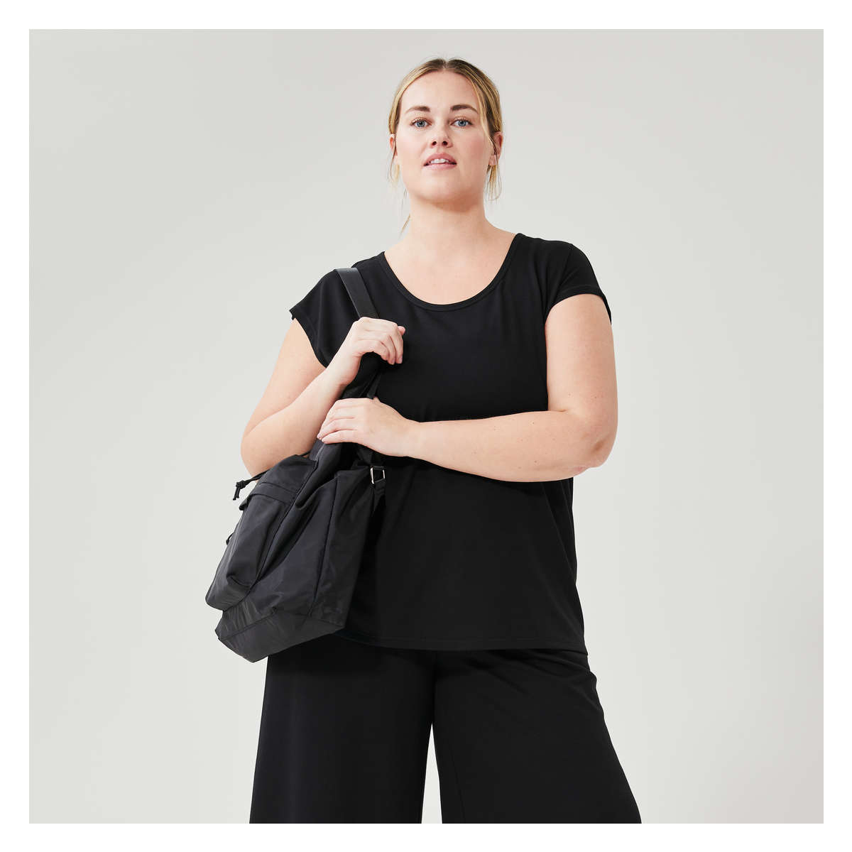 Women+ Dolman Sleeve Active T-Shirt in Black from Joe Fresh