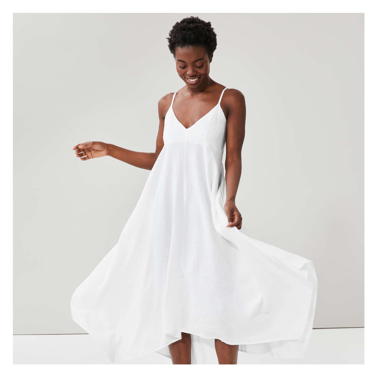 Handkerchief Dress in Bright White from Joe Fresh