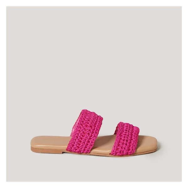Flat Sandals - Bright Pink