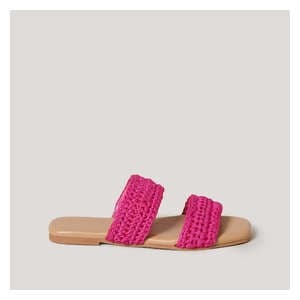 Flat Sandals - Bright Pink