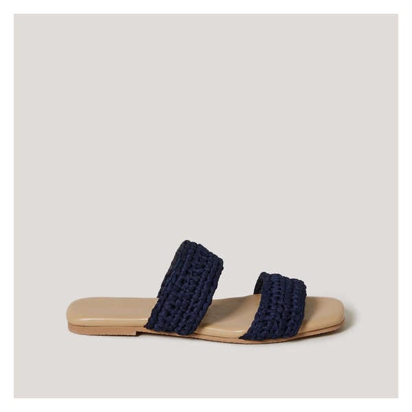Flat Sandals - Navy