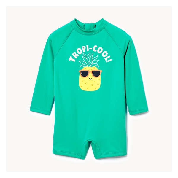 Baby Boys' Rash Guard Swimsuit - Teal