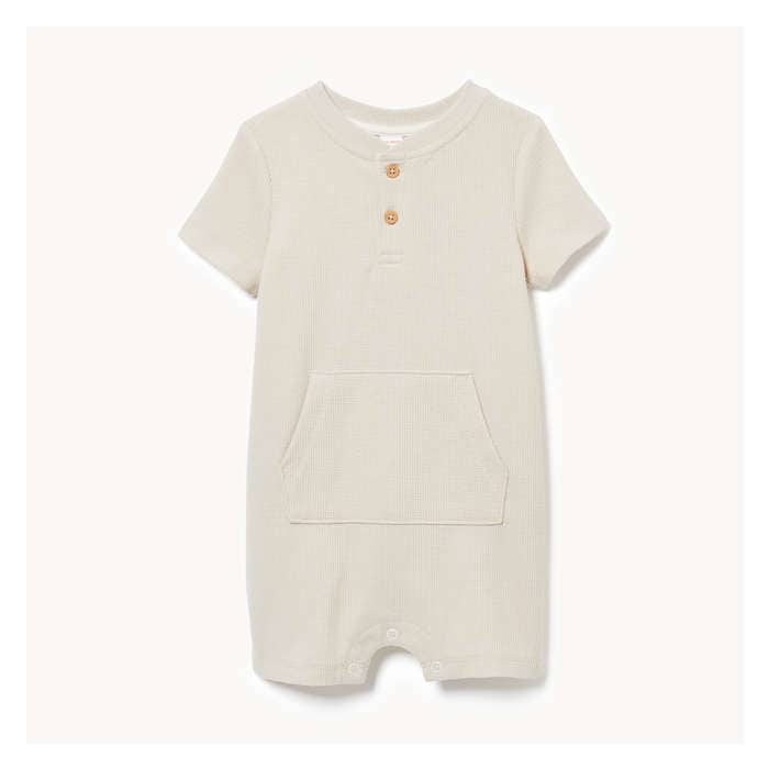 Baby Boys' Waffle Knit Romper