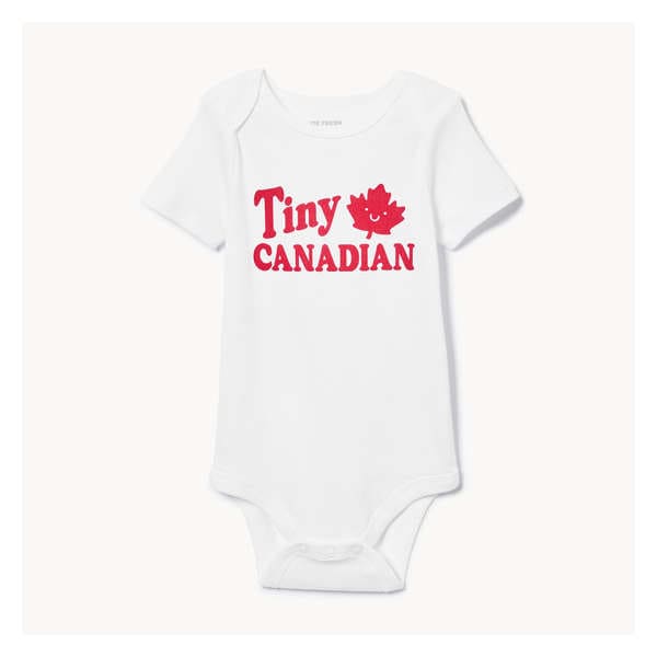 Baby Boys' Canada Bodysuit - White