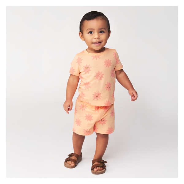 Baby Boys' Printed T-Shirt - Light Peach
