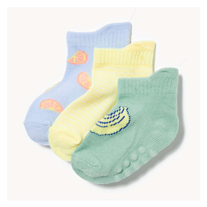Baby Boys' 3-Pack Low-Cut Socks - Multi