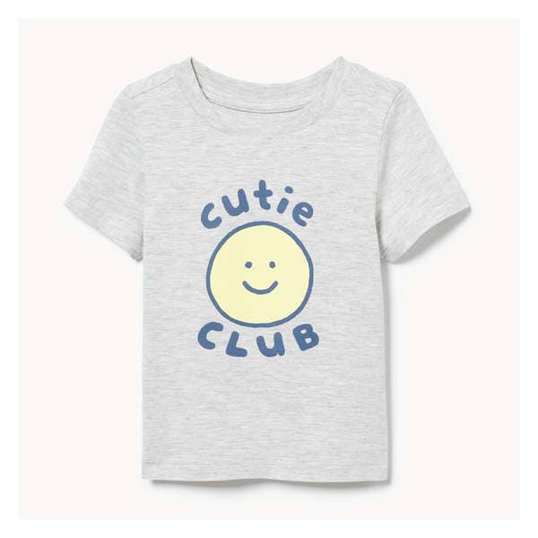 Baby Boys' Graphic T-Shirt - Light Grey Mix