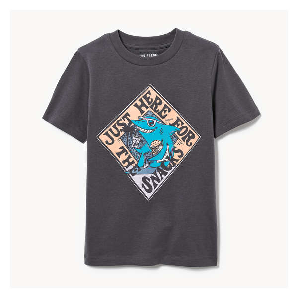 T-shirt imprimé pour garçons - Anthracite