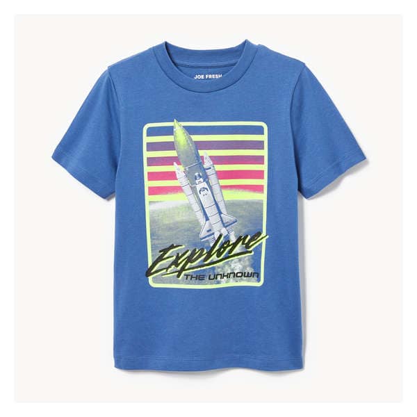 T-shirt imprimé pour garçons - BLEU ROYAL