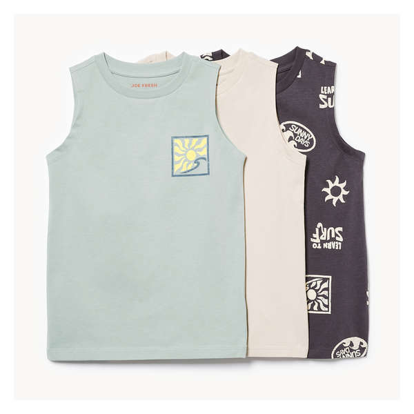 Kid Boys' 3-Pack Tanks - Charcoal