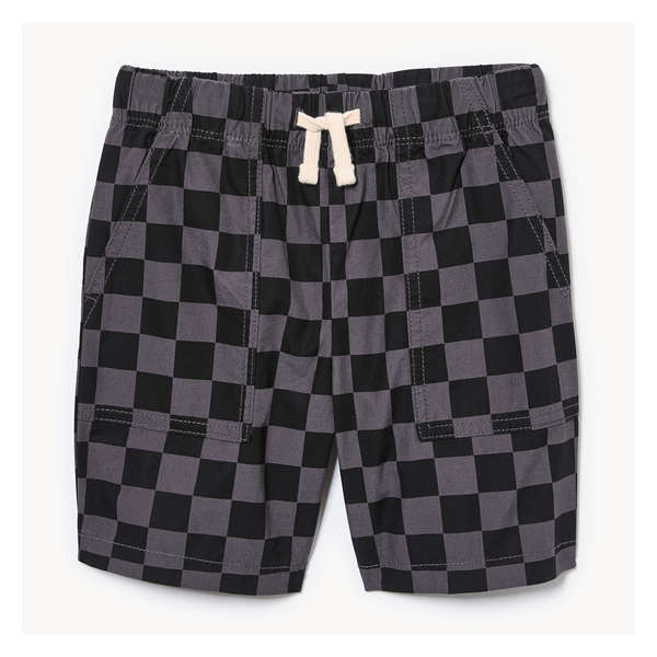Kid Boys' Printed Woven Short - Charcoal