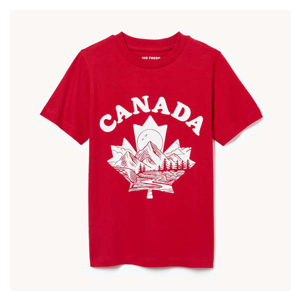 Kid Boys' Canada Graphic T-Shirt - Red