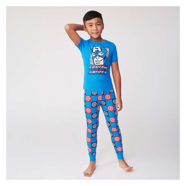 Kid Boys' Marvel Captain America Sleep Set - Royal Blue