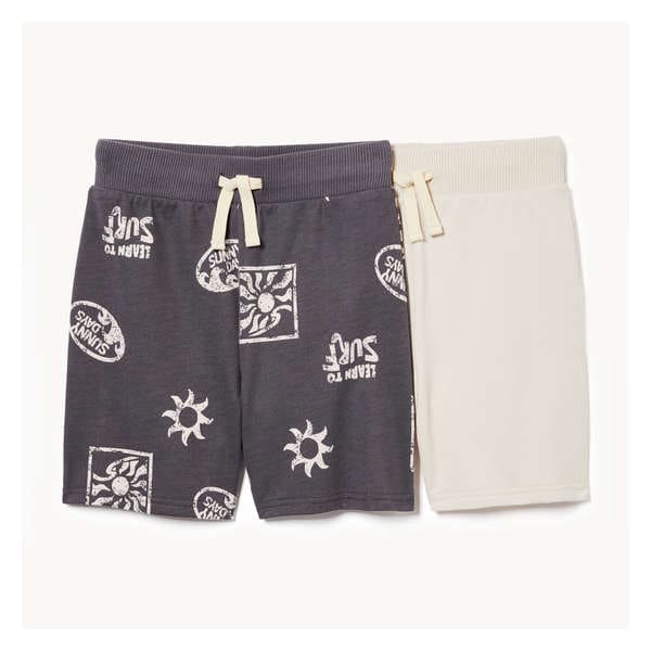 Kid Boys' 2-Pack Terry Short - Charcoal