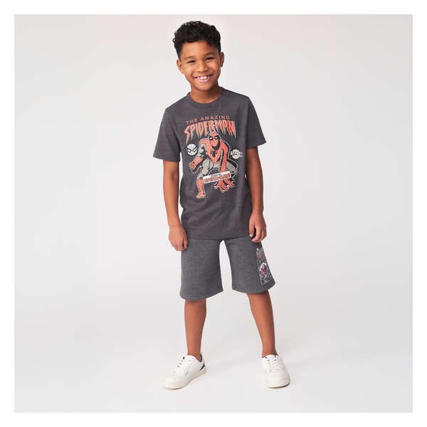 Kid Boys' Marvel Spider-Man Graphic T-Shirt - Charcoal Melange