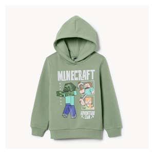 Kid Boys' Minecraft Hoodie - Army Green