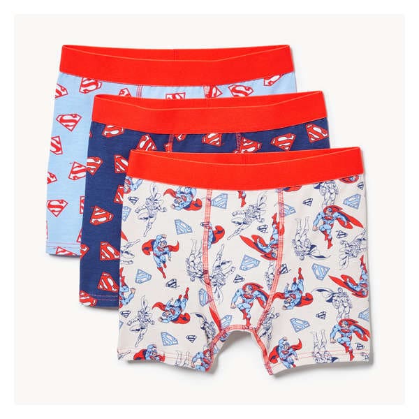 Kid Boys' Superman 3-Pack Boxer Briefs - Red