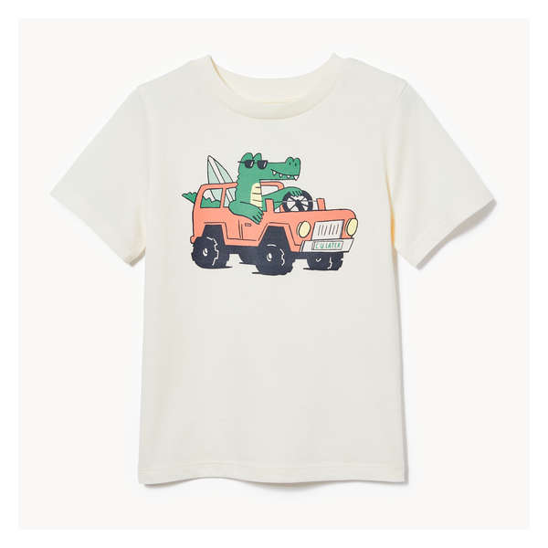 T-shirt imprimé pour petits garçons - Blanc Cassé