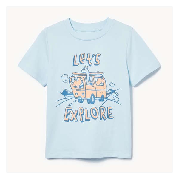 T-shirt imprimé pour petits garçons - Bleu pâle