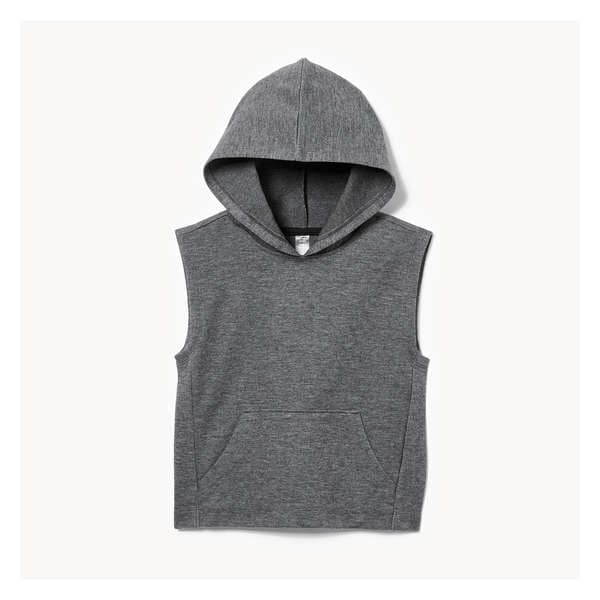 Toddler Boys' Active Sleeveless Hoodie - Black Mix