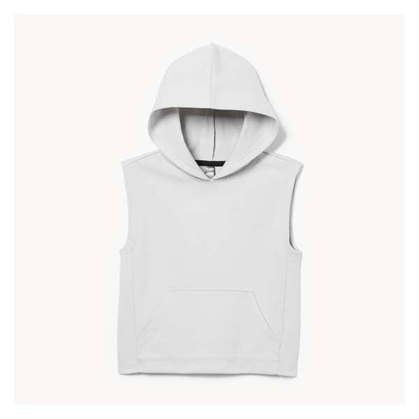 Toddler Boys' Active Sleeveless Hoodie - Light Grey Mix