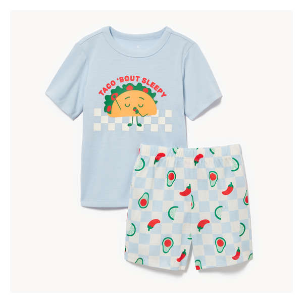 Toddler Boys' Printed Sleep Set - Pale Blue