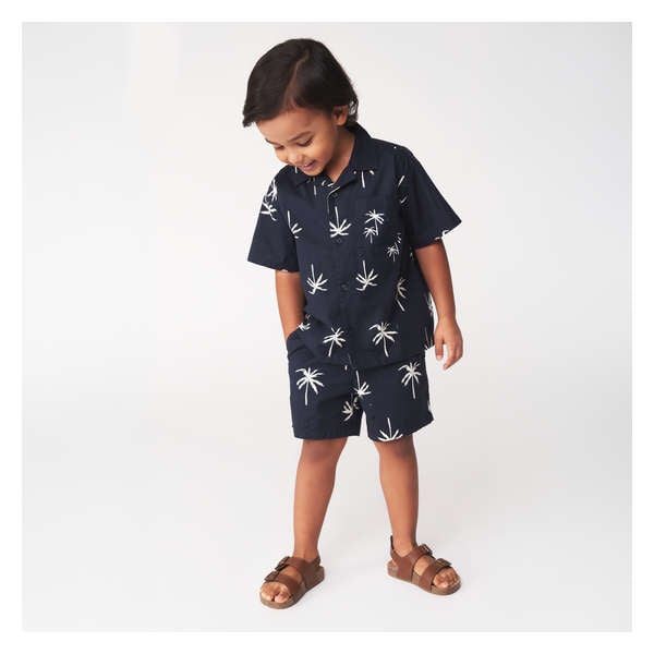 Toddler Boys' Woven Shirt & Short Set - Dark Navy