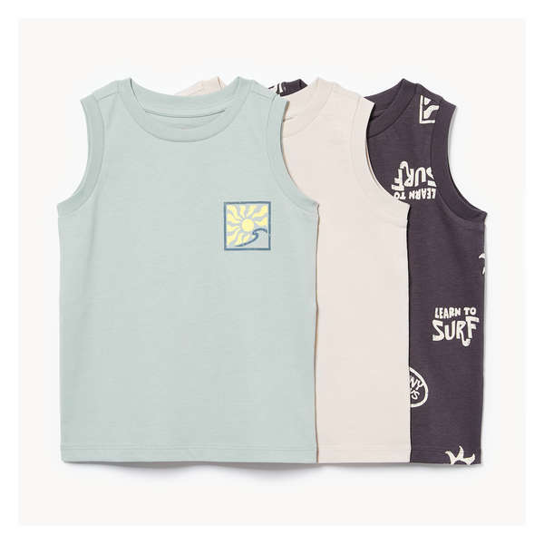 Toddler Boys' 3-Pack Tank - Charcoal