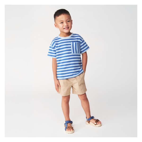 Toddler Boys' Textured T-Shirt - Pale Blue