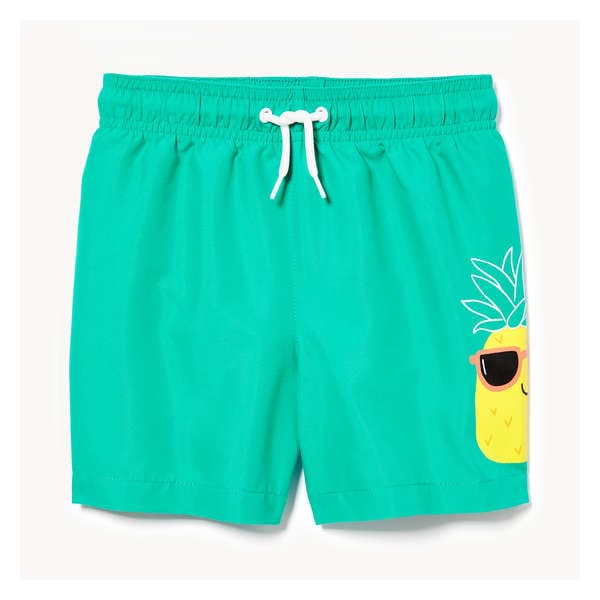 Toddler Boys' Woven Swim Trunk - Teal