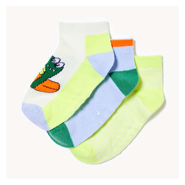 Toddler Boys' 3-Pack Low-Cut Socks - White