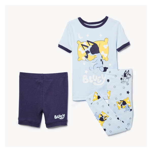 Toddler Boys' 3-Piece Disney Bluey Sleep Set - Blue