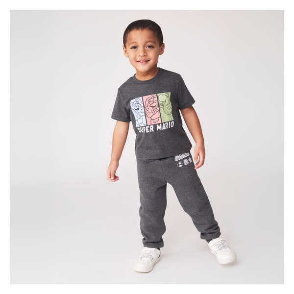 Toddler Boys' Super Mario Bros. Graphic T-Shirt - Dark Grey Mix