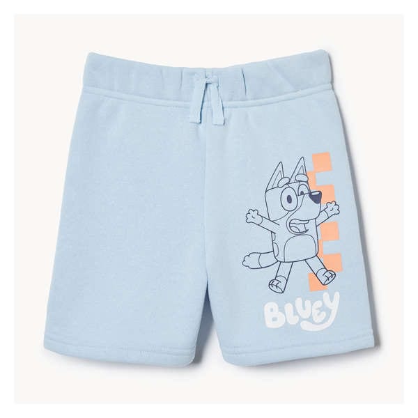 Toddler Boys' Bluey Fleece Short - Light Blue
