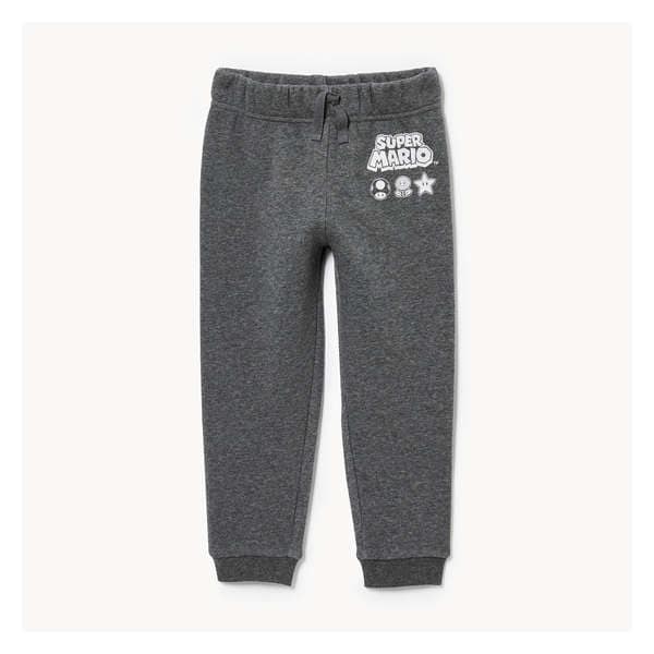 Toddler Boys' Super Mario Bros. Jogger - Dark Grey Mix