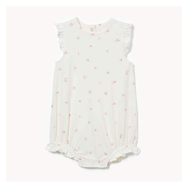Baby Girls' Ruffle Romper - Off White