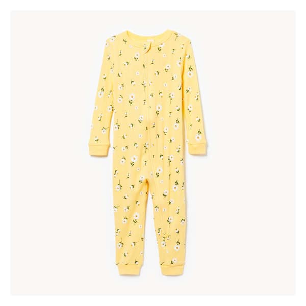 Dormeuse double fermeture éclair pour bébés filles - Jaune Pâle