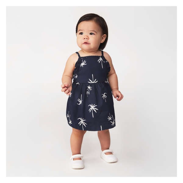 Baby Girls' Ruffle Dress - Dark Navy