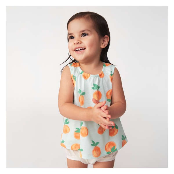 Cami imprimée pour bébés filles - Pale Aqua