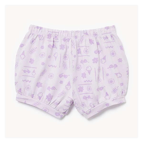 Short bouffant imprimé pour bébés filles - LAVANDE POUSSIEREUSE