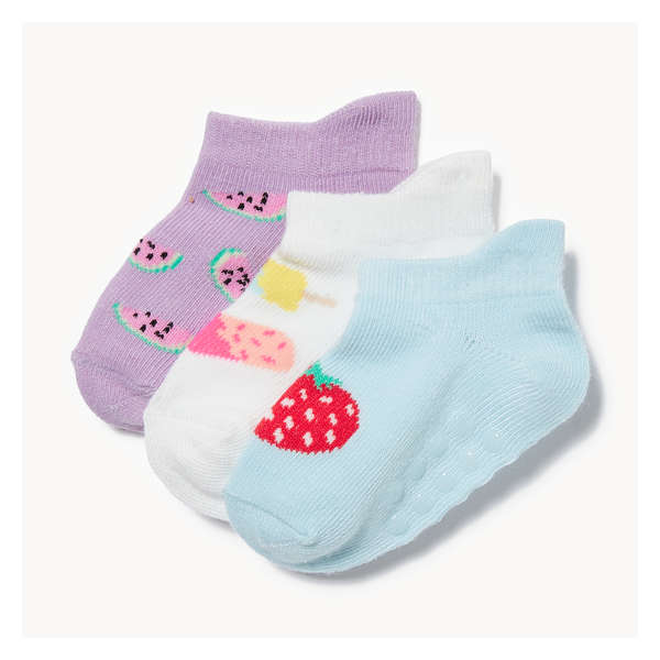 Ens. de 3 paires de socquettes pour bébés filles - Assorties