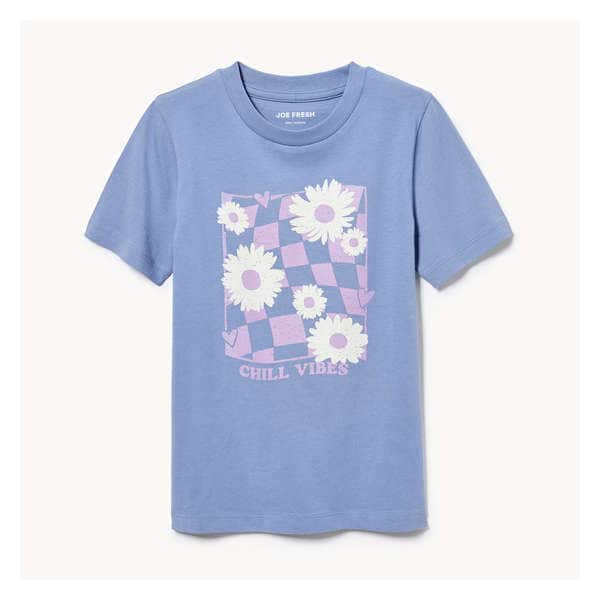 Kid Girls' Graphic T-Shirt - Dusty Blue